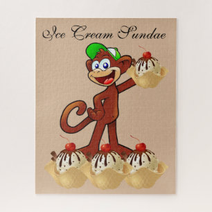 Puzzles Monkey Ice Cream Sundae