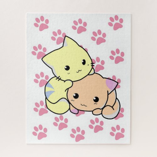 Puzzles Pink Paws Cats Kittens