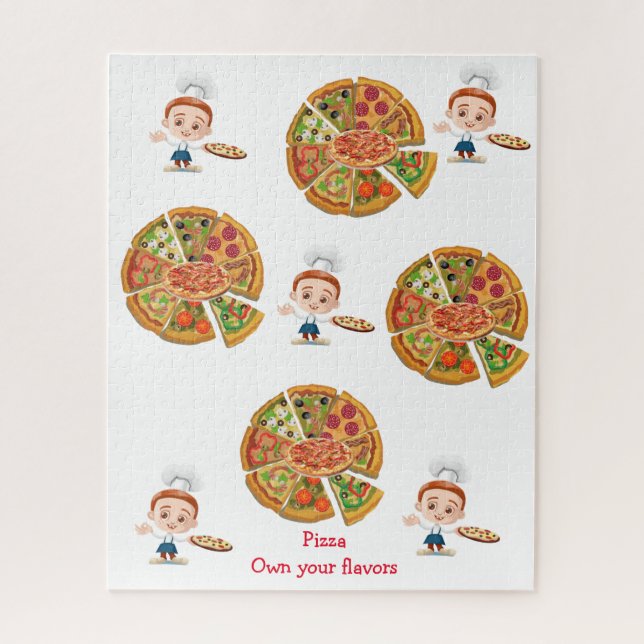 Puzzles Pizza Pie Own your Flavors (Vertical)