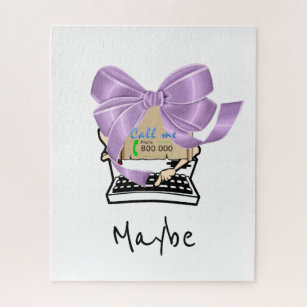 Puzzles Purple Bow Typewriter Call Me Maybe