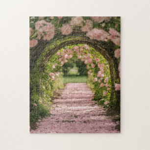 PUZZLES: Romantic Floral Archway Garden For Women Jigsaw Puzzle