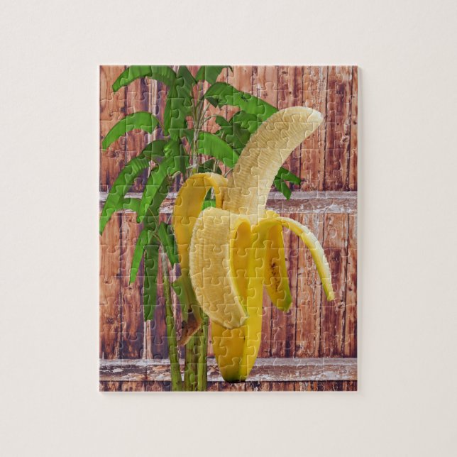 Puzzles Rustic Wood Banana (Vertical)