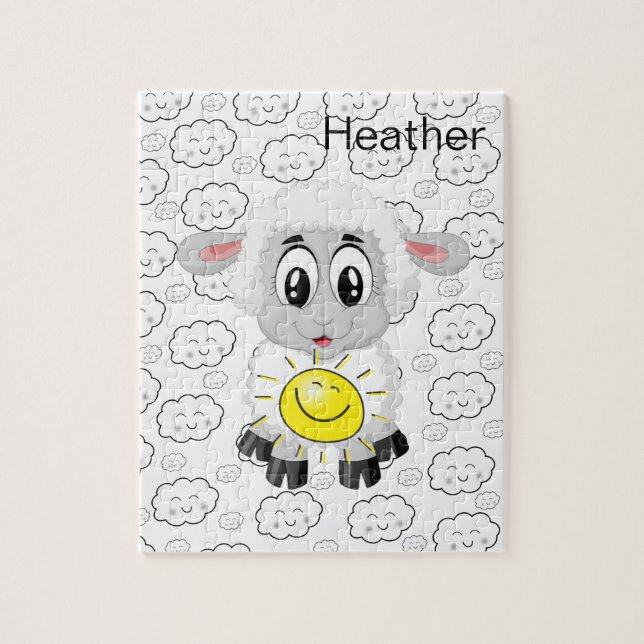 Puzzles Sheep Clouds Sun (Vertical)