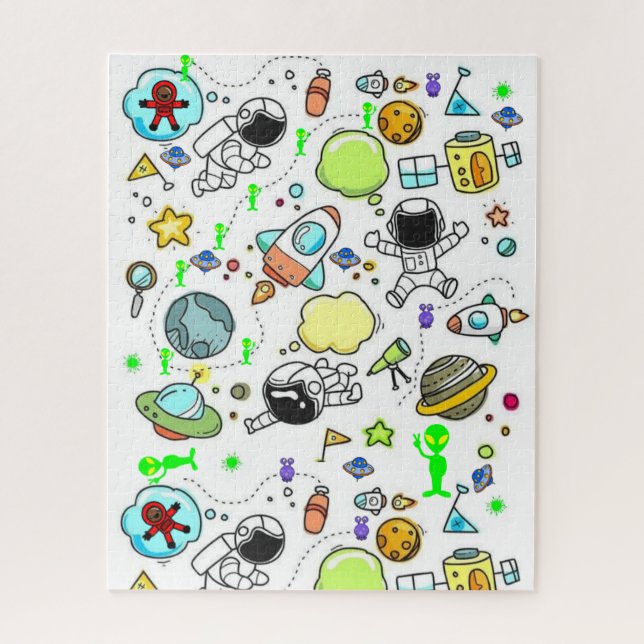 Puzzles Spaceships Aliens Astronauts (Vertical)