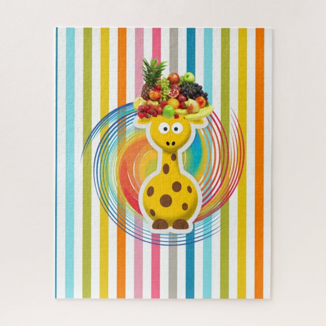 Puzzles Stripe Giraffe Fruit (Vertical)