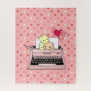 Puzzles Typewriter Cats Kittens I Love You