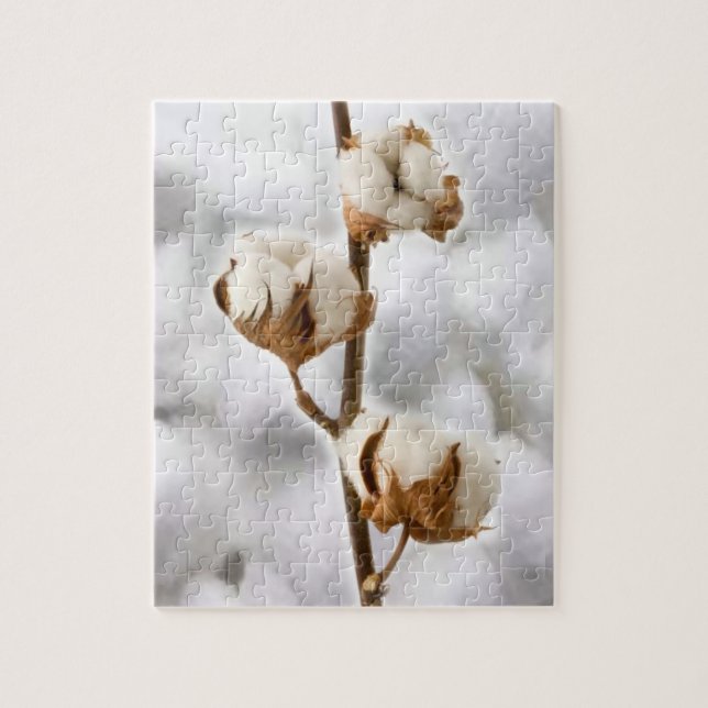 Puzzles White Cotton (Vertical)