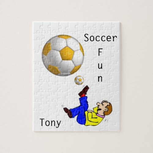 Puzzles White Yellow Soccer Ball