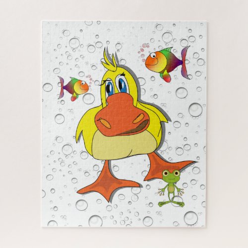 Puzzles Yellow Duck Fish Ocean Frog