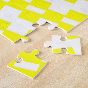 Puzzles Yellow & White Stripe