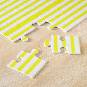 Puzzles Yellow & White Stripe