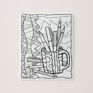 PUZZLES You COLOR - A CUP FULL OF COLORING Design