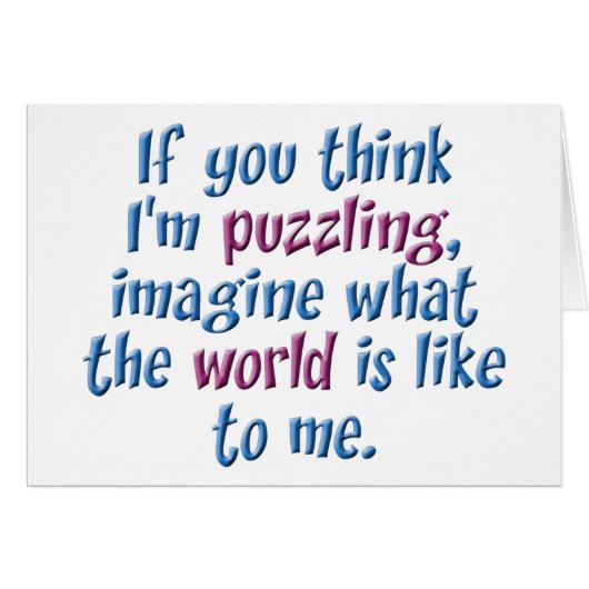Puzzling World Cards (Front Horizontal)