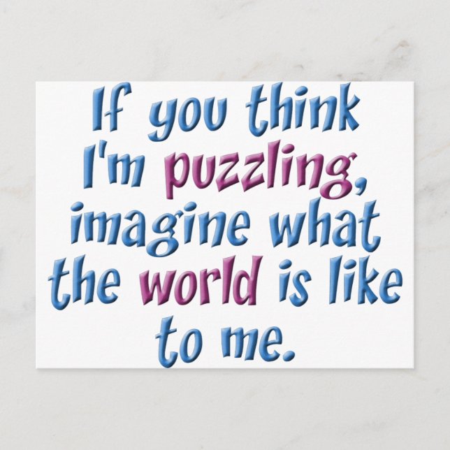 Puzzling World Postcard (Front)