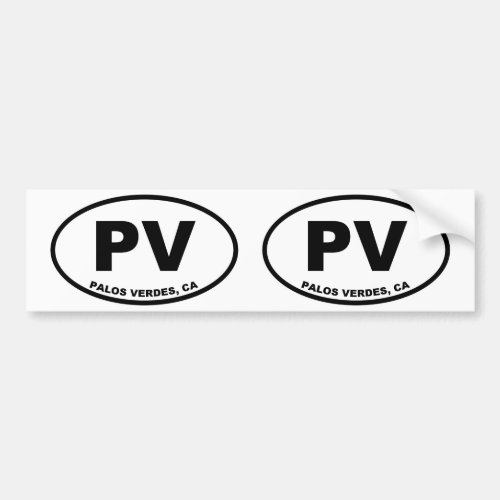 PV Palos Verdes Bumper Sticker