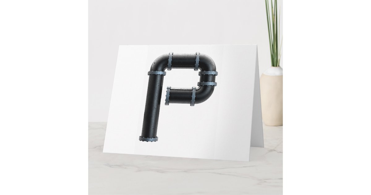 PVC Pipe Letter Concept Card Zazzle