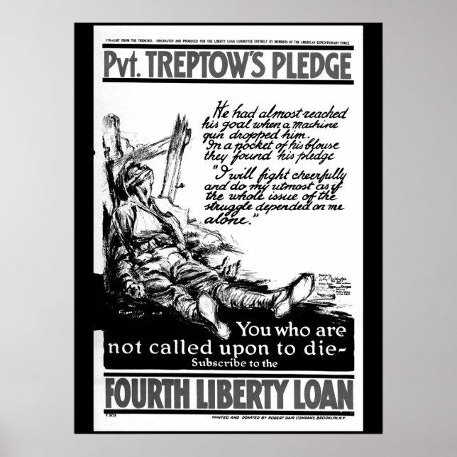 Pvt. Treptow's Pledge.  "I will fight_War image Poster (Front)