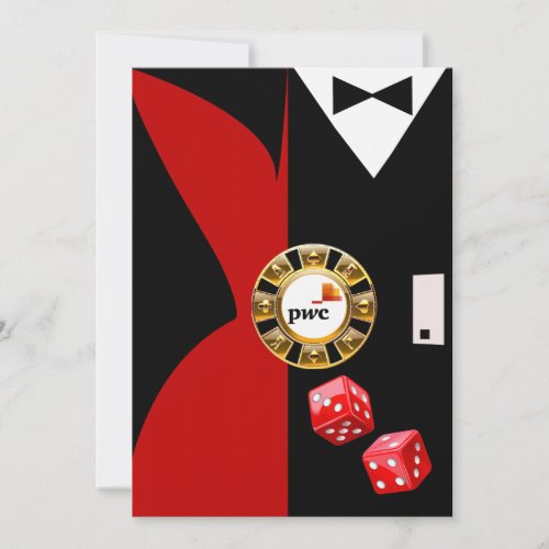 PwC Casino Royale Vegas Swank Dinner Dance Invitation