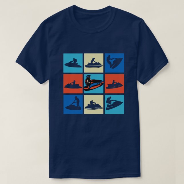 PWC Pop Artish Watercraft Shapes T-Shirt (Design Front)