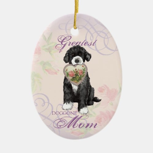 PWD Heart Mom Ceramic Ornament