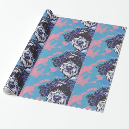 pwd Portuguese water dog pop dog art Wrapping Paper