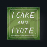 PWDP I care pin<br><div class="desc">I care and I vote. Button pin.</div>