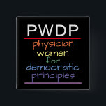 PWDP Rainbow Button<br><div class="desc">PWDP Rainbow pin, 2-inch square button</div>