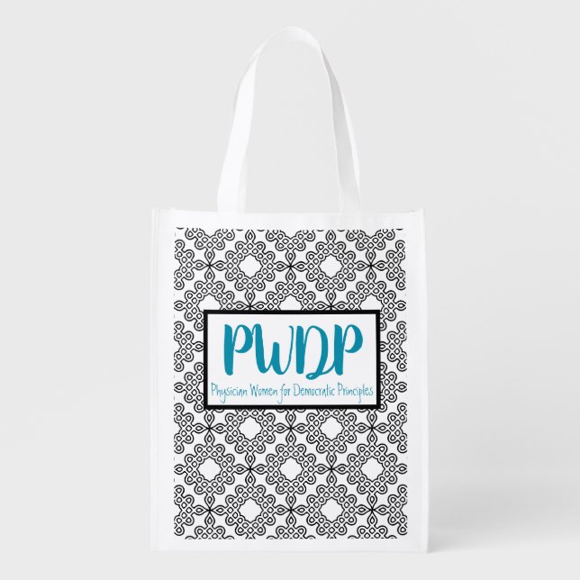 PWDP reusable bag, contemporary print Grocery Bag (Front)