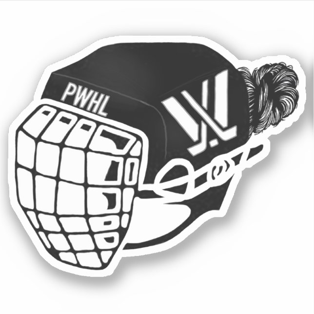 PWHL Women's Hockey Helmet Sticker (Front)