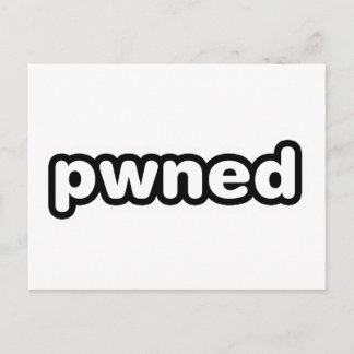 pwned - gamer gaming owned video games postcard
