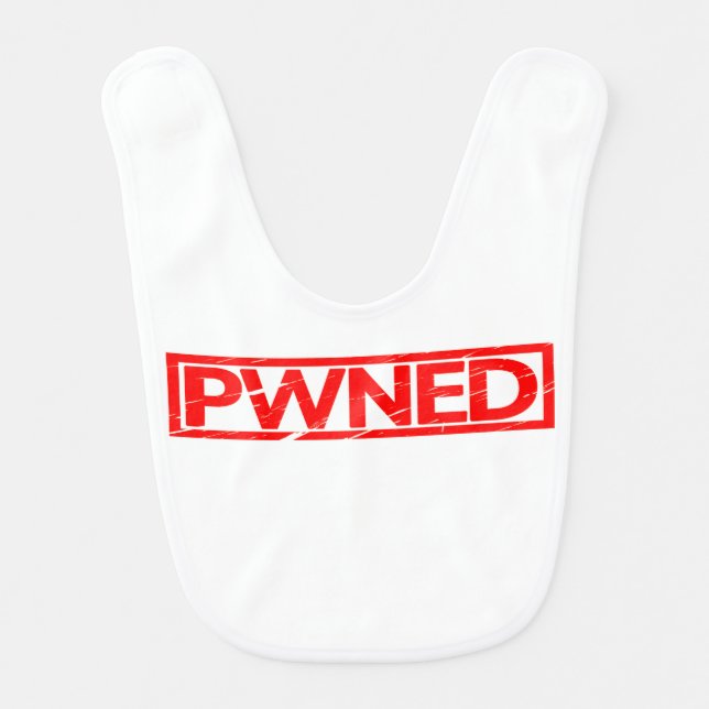 Pwned Stamp Baby Bib (Front)