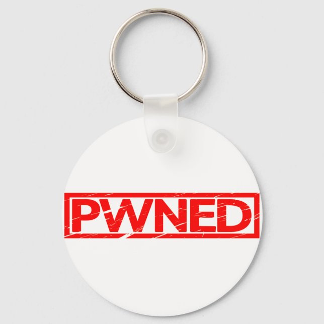 Pwned Stamp Keychain (Front)