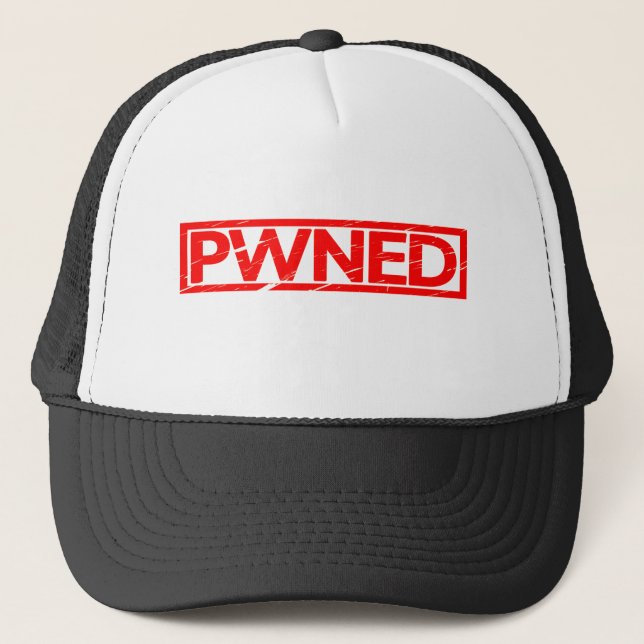 Pwned Stamp Trucker Hat (Front)