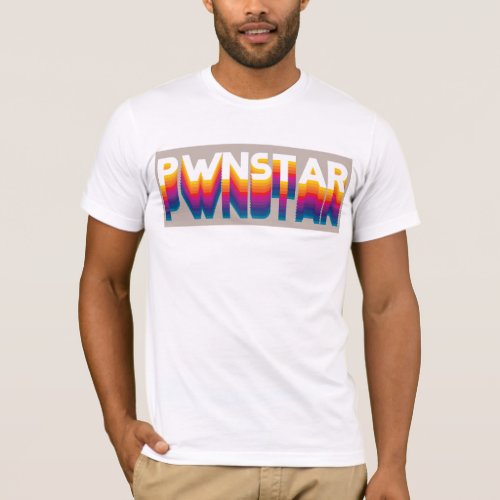 Pwnstarâ 80s Multicolor Mens Premium T_Shirt