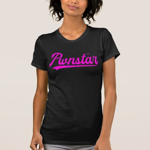 Pwnstar Hot Pink Baseball Swash 2 Logo T_Shirt