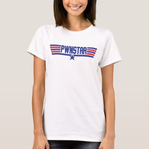 PWNSTAR Top Gun Wings Womens Basic T_Shirt