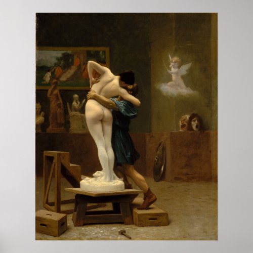 Pygmalion and Galatea by Jean_Leon Gerome Poster