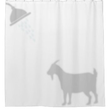 Pygmy Goat Shadow Silhouette Shadow Buddies Shower Curtain by getyergoat at Zazzle