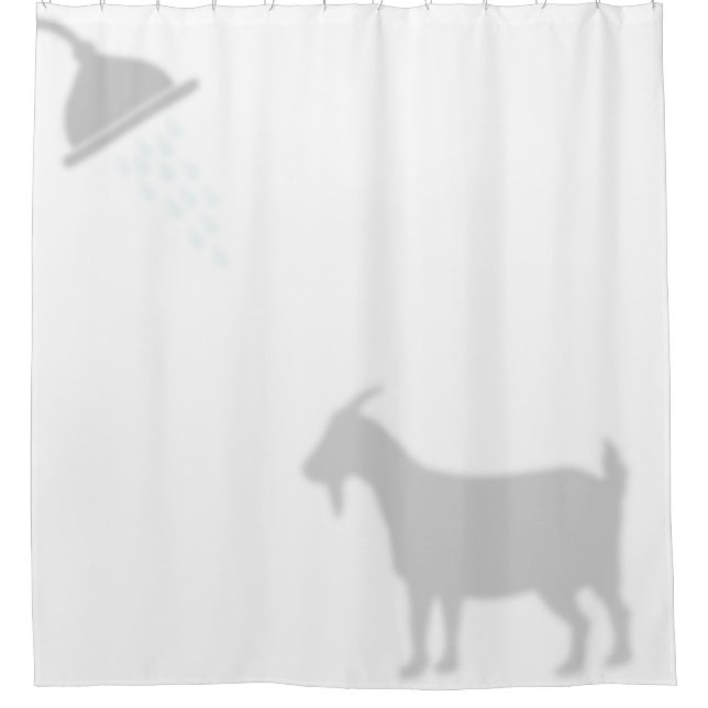 Pygmy Goat Shadow Silhouette Shadow Buddies Shower Curtain (Front)
