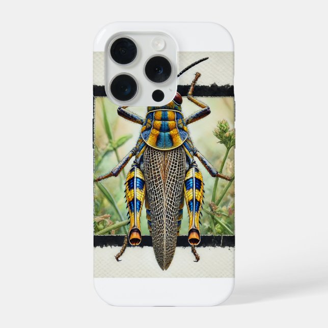 Pygmy Grasshopper 020924IREF232 - Watercolor iPhone Case (Back)