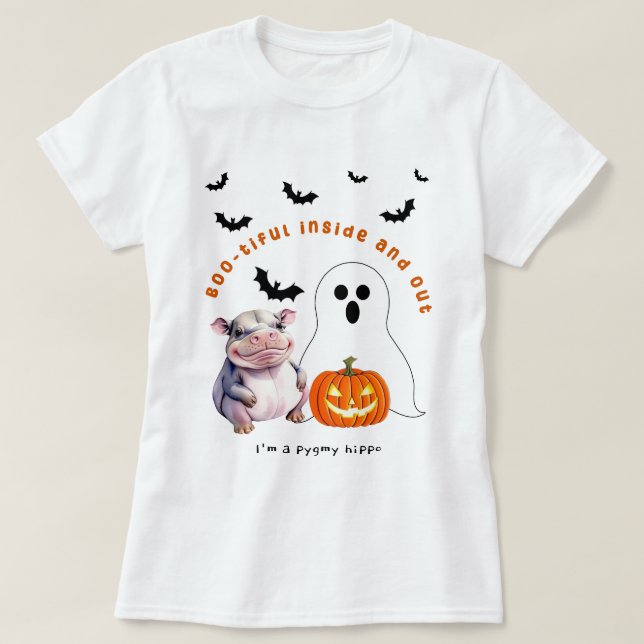 Pygmy Hippo Boo-tiful Inside and Out T-Shirt (Design Front)