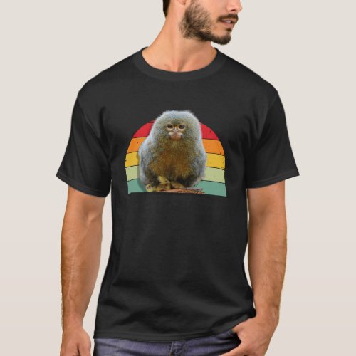 Pygmy Marmoset Monkey Vintage Men Women Kids T_Shirt