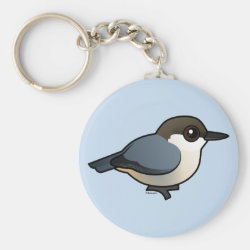 Pygmy Nuthatch Basic Button Keychain