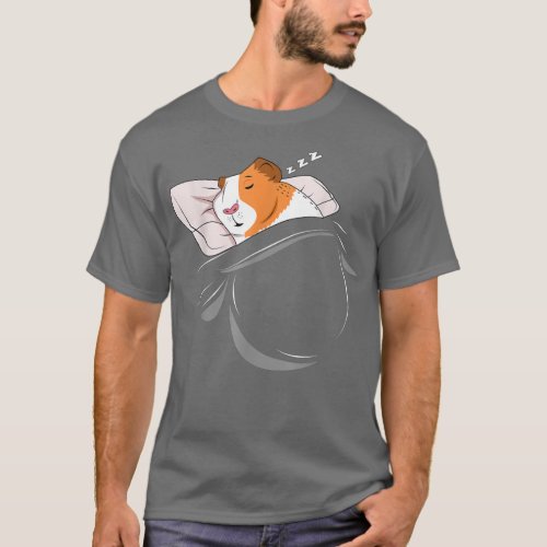 Pyjamas Outfit Gift Snuggling Guinea Pig  T_Shirt