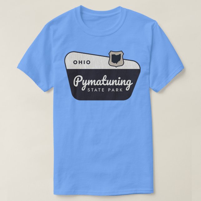 Pymatuning State Park Ohio Welcome Sign T-Shirt (Design Front)