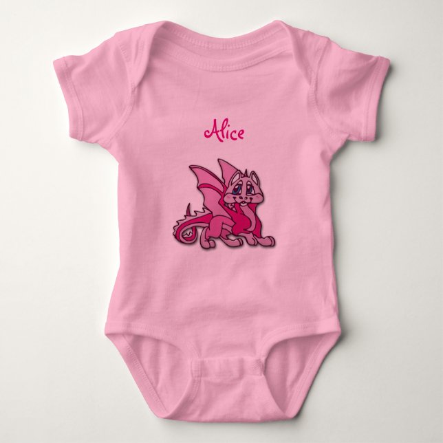 Pynky the dragon baby bodysuit (Front)
