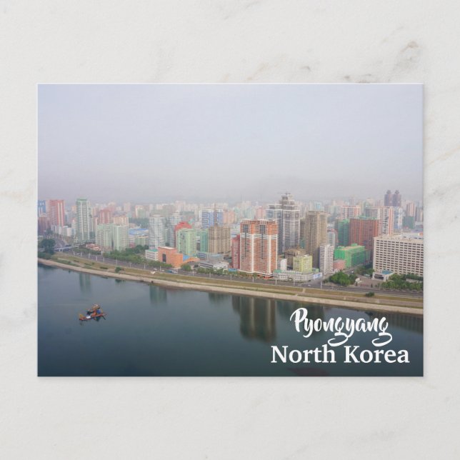 Pyongyang North Korea - A City View Postcard (Front)