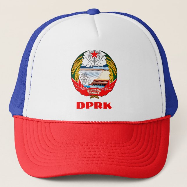 Pyongyang, North Korea - DPRK 한국 Trucker Hat (Front)