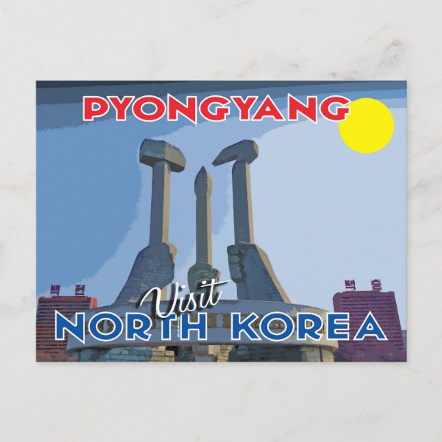 Pyongyang, Visit North Korea Postcard (Front)