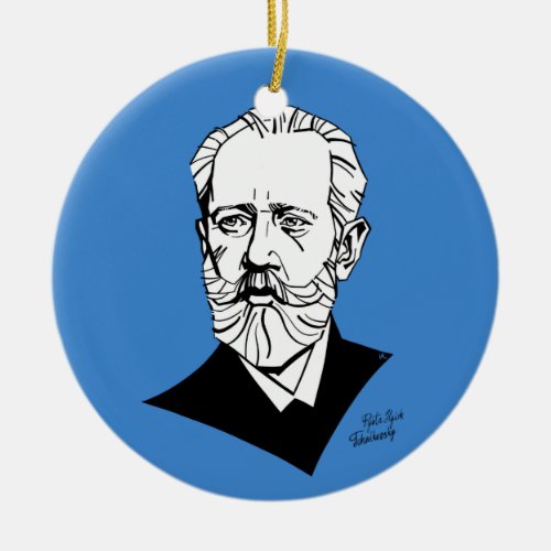 Pyotr Tchaikovsky Ceramic Ornament